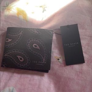 Ted Baker Mens Tralla Paisley Leather Wallet New